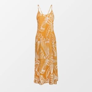 Cupshe Elegant Orange Floral Maxi Dress